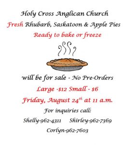 Pie Sale @ Anglican Church